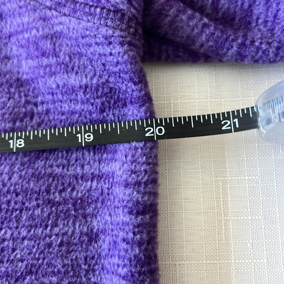 Made for Life Purple Marled Fleece Quarter Zip Long Sleeve Jacket Pullover M - Picture 11 of 13